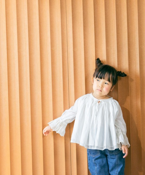 LOWRYS FARM(ローリーズファーム)の「INDIAISフリルブラウス 329905(シャツ/ブラウス・キッズ・オフホワイト/ブラック・110cm/120cm/130cm/140cm/150cm)」の14枚目の写真