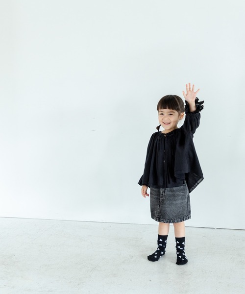 LOWRYS FARM(ローリーズファーム)の「INDIAISフリルブラウス 329905(シャツ/ブラウス・キッズ・オフホワイト/ブラック・110cm/120cm/130cm/140cm/150cm)」の18枚目の写真