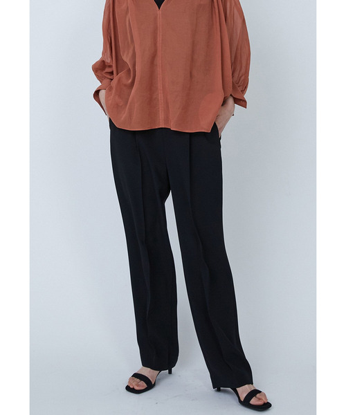 1er Arrondissement（プルミエアロンディスモン）の「バックサテンジョーゼットパンツ（その他パンツ・レディース・ブラック系その他3/グリーン系その他4・36/38）」の3枚目の写真