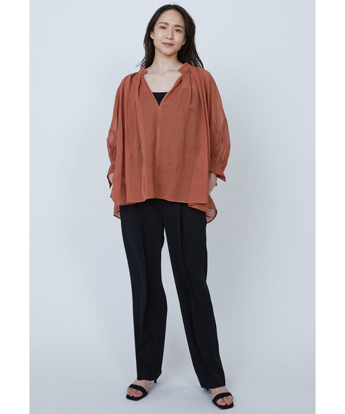 1er Arrondissement（プルミエアロンディスモン）の「バックサテンジョーゼットパンツ（その他パンツ・レディース・ブラック系その他3/グリーン系その他4・36/38）」の4枚目の写真