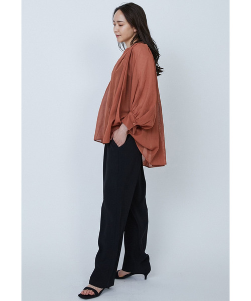 1er Arrondissement（プルミエアロンディスモン）の「バックサテンジョーゼットパンツ（その他パンツ・レディース・ブラック系その他3/グリーン系その他4・36/38）」の5枚目の写真