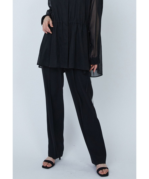 1er Arrondissement（プルミエアロンディスモン）の「バックサテンジョーゼットパンツ（その他パンツ・レディース・ブラック系その他3/グリーン系その他4・36/38）」の6枚目の写真