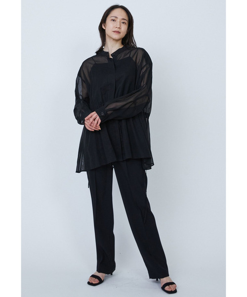 1er Arrondissement（プルミエアロンディスモン）の「バックサテンジョーゼットパンツ（その他パンツ・レディース・ブラック系その他3/グリーン系その他4・36/38）」の8枚目の写真