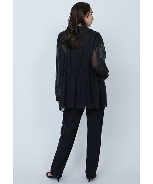 1er Arrondissement（プルミエアロンディスモン）の「バックサテンジョーゼットパンツ（その他パンツ・レディース・ブラック系その他3/グリーン系その他4・36/38）」の9枚目の写真