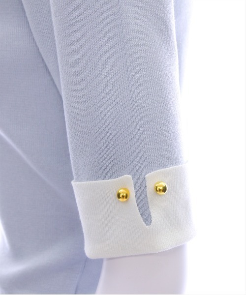 clear（クリア）の「配色襟五分袖ニットトップス[オフィスカジュアル 大人 フェミニン ニット]≪SS新作≫（ニット/セーター・レディース・オフホワイト/ブラック/グレー系その他・F）」の15枚目の写真