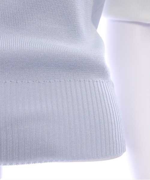 clear（クリア）の「配色襟五分袖ニットトップス[オフィスカジュアル 大人 フェミニン ニット]≪SS新作≫（ニット/セーター・レディース・オフホワイト/ブラック/グレー系その他・F）」の16枚目の写真
