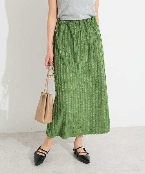 CRAFT STANDARD BOUTIQUE(クラフトスタンダードブティック)の「カットジャガードスカート(スカート・レディース・ブラウン/ブラック/グリーン・FREE)」の13枚目の写真