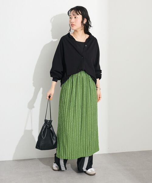 CRAFT STANDARD BOUTIQUE(クラフトスタンダードブティック)の「カットジャガードスカート(スカート・レディース・ブラウン/ブラック/グリーン・FREE)」の17枚目の写真