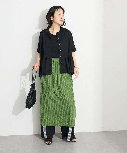 CRAFT STANDARD BOUTIQUE(クラフトスタンダードブティック)の「カットジャガードスカート(スカート・レディース・ブラウン/ブラック/グリーン・FREE)」の20枚目の写真