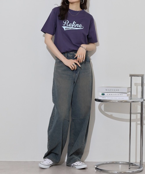 FUNALIVE(ファンアライブ)の「抗菌加工 ロゴプリントTシャツ(Tシャツ/カットソー・レディース・オフホワイト/ネイビー系/オリーブ/ブラック/ホワイト系/パープル/ブルー系/キナリ/ネイビー/ブラック系/ホワイト/ライトグリーン・M/L/LL/3L/S)」の20枚目の写真