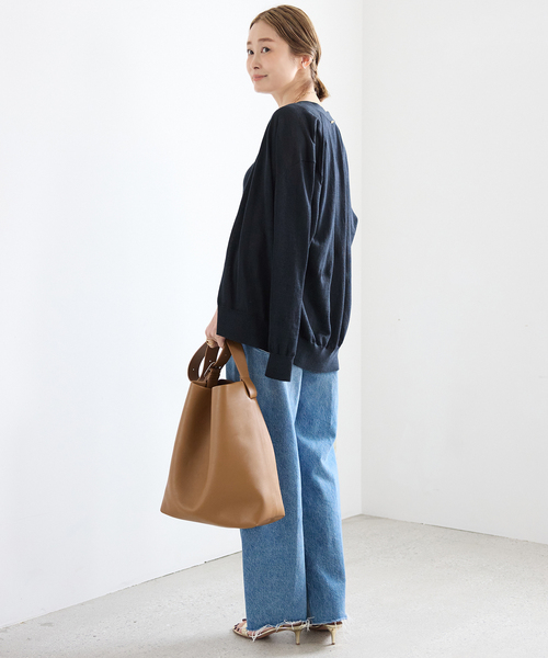 Deuxieme Classe BRONZER RICH カーディガン ブラック BRONZER RICH CACHE カーディガン（ニット/セーター）｜Deuxieme