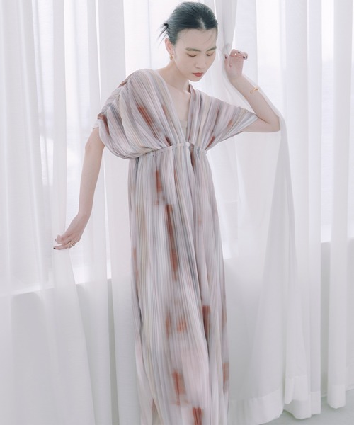 アブストラクトパターンワンピース（ワンピース）｜anuans（ア