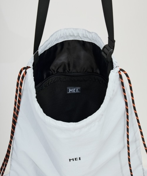 MEI（メイ）の「【MEI / メイ 】KNAP SACK / ナップサック DRAW NAPSACK（バックパック/リュック・メンズ・ブラック/ライトグレー/ベージュ/オレンジ・FREE）」の6枚目の写真