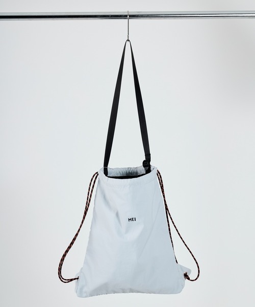 MEI（メイ）の「【MEI / メイ 】KNAP SACK / ナップサック DRAW NAPSACK（バックパック/リュック・メンズ・ブラック/ライトグレー/ベージュ/オレンジ・FREE）」の12枚目の写真