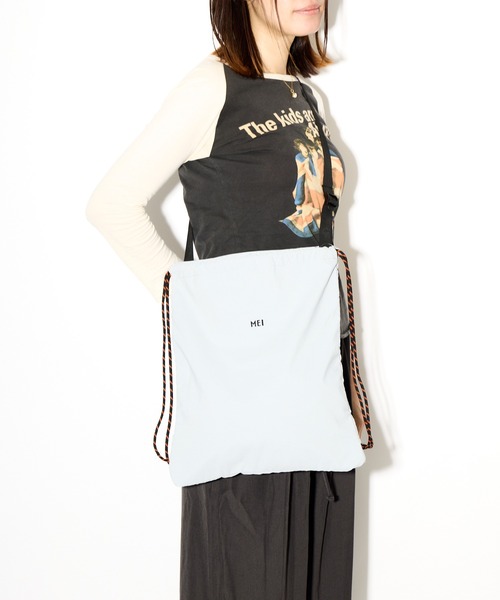 MEI（メイ）の「【MEI / メイ 】KNAP SACK / ナップサック DRAW NAPSACK（バックパック/リュック・メンズ・ブラック/ライトグレー/ベージュ/オレンジ・FREE）」の13枚目の写真