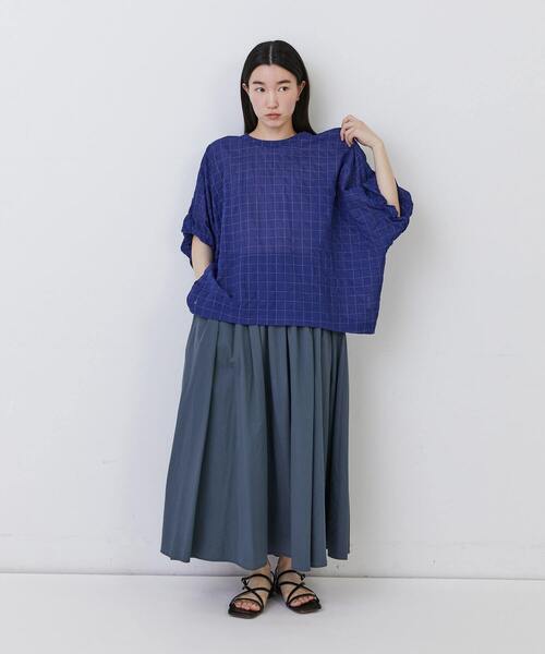 conges payes ADIEU TRISTESSE(コンジェ ペイエ アデュートリステス)の「バルーンスリーブブラウス(シャツ/ブラウス・レディース・ホワイト系その他/ブルー系その他/グレー系その他・38)」の4枚目の写真