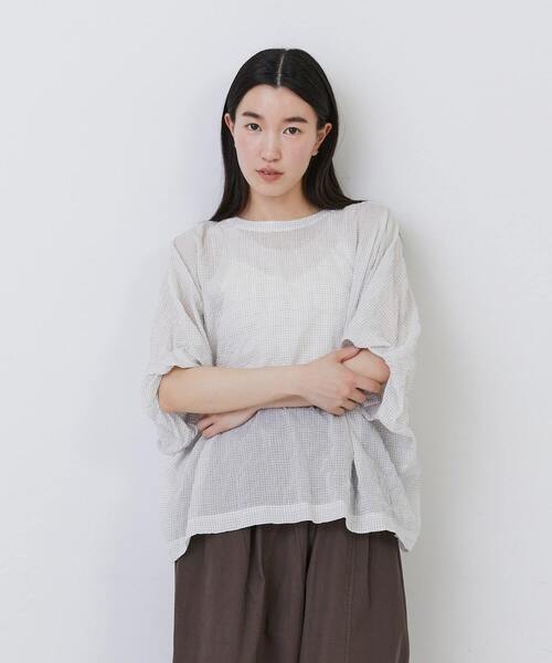 conges payes ADIEU TRISTESSE(コンジェ ペイエ アデュートリステス)の「バルーンスリーブブラウス(シャツ/ブラウス・レディース・ホワイト系その他/ブルー系その他/グレー系その他・38)」の22枚目の写真