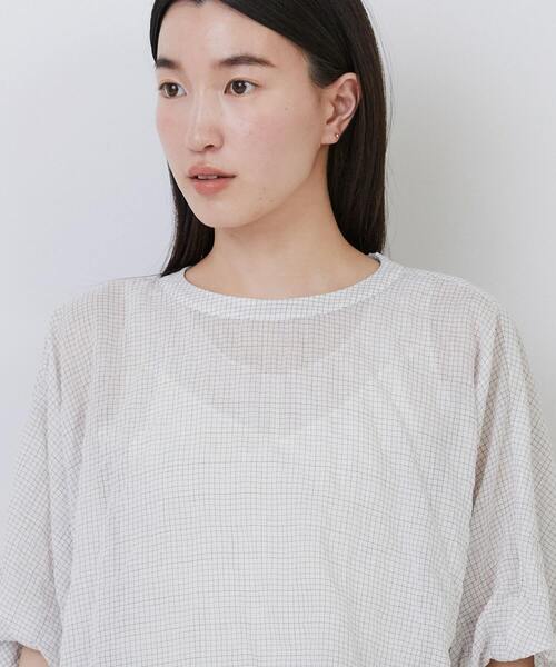 conges payes ADIEU TRISTESSE（コンジェ ペイエ アデュートリステス）の「バルーンスリーブブラウス（シャツ/ブラウス・レディース・ホワイト系その他/ブルー系その他/グレー系その他・38）」の12枚目の写真