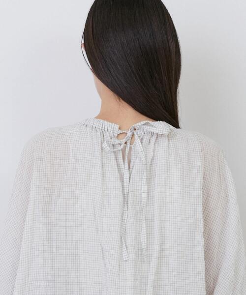 conges payes ADIEU TRISTESSE（コンジェ ペイエ アデュートリステス）の「バルーンスリーブブラウス（シャツ/ブラウス・レディース・ホワイト系その他/ブルー系その他/グレー系その他・38）」の13枚目の写真