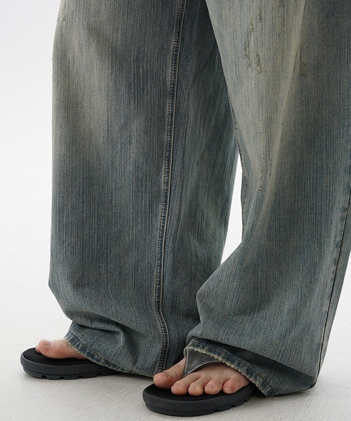 ルーズフィット レトロブルー デニムパンツ NZK6235