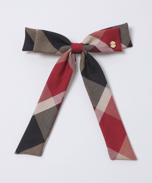 BLUE LABEL CRESTBRIDGE(ブルーレーベルクレストブリッジ)の「【WEB限定】クレストブリッジチェックリボンヘアフック(バレッタ/ヘアクリップ・レディース・レッド/ベージュ系その他・FREE)」の5枚目の写真