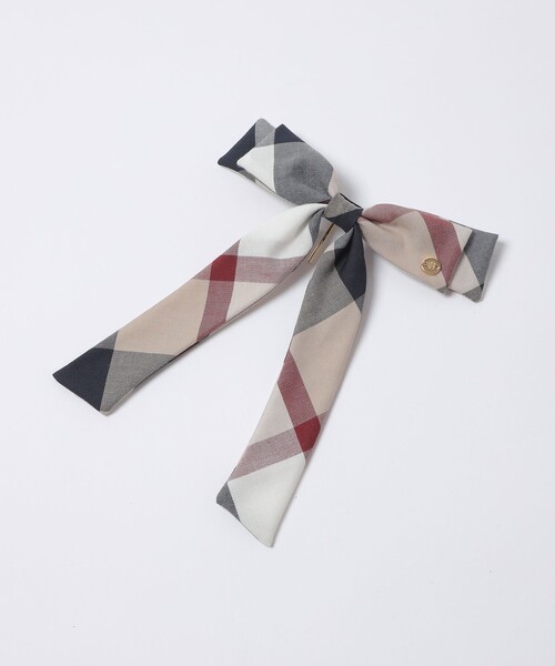 BLUE LABEL CRESTBRIDGE(ブルーレーベルクレストブリッジ)の「【WEB限定】クレストブリッジチェックリボンヘアフック(バレッタ/ヘアクリップ・レディース・レッド/ベージュ系その他・FREE)」の6枚目の写真