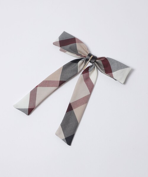 BLUE LABEL CRESTBRIDGE(ブルーレーベルクレストブリッジ)の「【WEB限定】クレストブリッジチェックリボンヘアフック(バレッタ/ヘアクリップ・レディース・レッド/ベージュ系その他・FREE)」の7枚目の写真