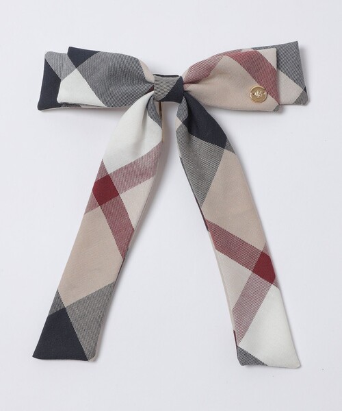 BLUE LABEL CRESTBRIDGE(ブルーレーベルクレストブリッジ)の「【WEB限定】クレストブリッジチェックリボンヘアフック(バレッタ/ヘアクリップ・レディース・レッド/ベージュ系その他・FREE)」の8枚目の写真