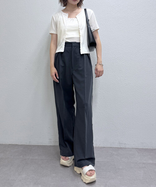 mline（エムライン）の「[mline]２WAYラインパンツ（その他パンツ・レディース・ネイビー/チャコールグレー/ブラック・1/2）」の21枚目の写真