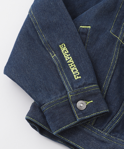 WOKE EDGE（ウォークエッジ）の「WOKE EDGE / ウォークエッジ CANDY WEAVE DENIM JACKET（デニムジャケット・メンズ・ネイビー・MEDIUM）」の4枚目の写真