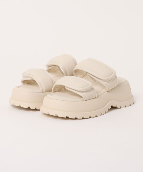 Sugar Sugar（シュガーシュガー）の「厚底スポーツサンダル 【SUGARSUGAR シュガーシュガー】（サンダル・レディース・アイボリー/ブラック・LL/S/M/L）」の16枚目の写真