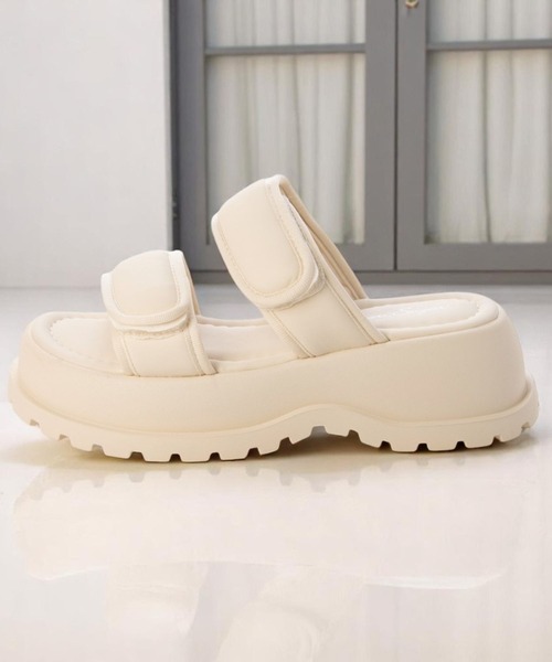 Sugar Sugar（シュガーシュガー）の「厚底スポーツサンダル 【SUGARSUGAR シュガーシュガー】（サンダル・レディース・アイボリー/ブラック・LL/S/M/L）」の21枚目の写真