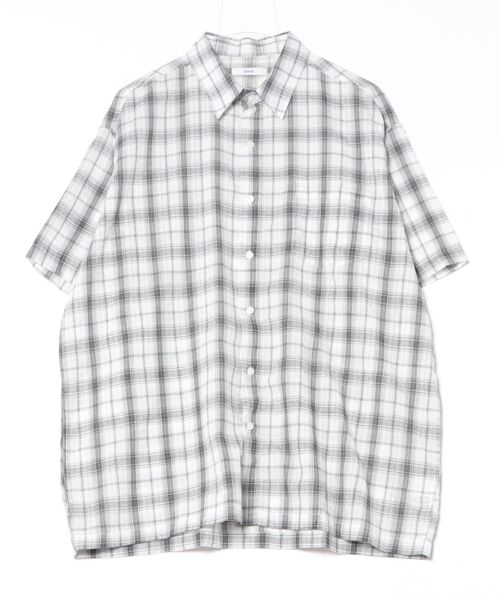 a.p.o.v.(エーピーオービー)の「a.p.o.v. コットンチェックシャツ(シャツ/ブラウス・メンズ・チャコール/アイボリー・ONESIZE)」の6枚目の写真
