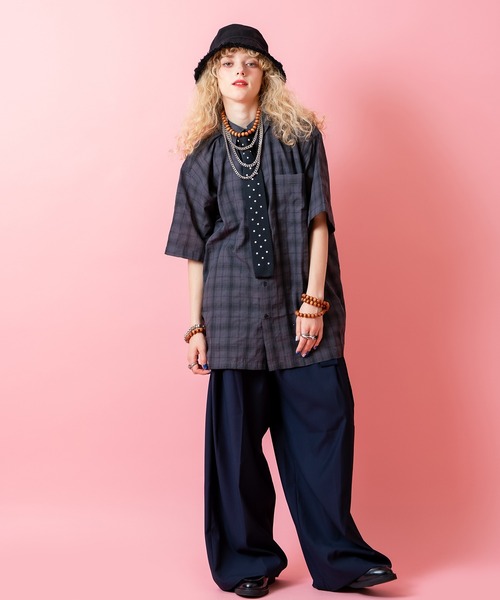 a.p.o.v.(エーピーオービー)の「a.p.o.v. コットンチェックシャツ(シャツ/ブラウス・メンズ・チャコール/アイボリー・ONESIZE)」の8枚目の写真