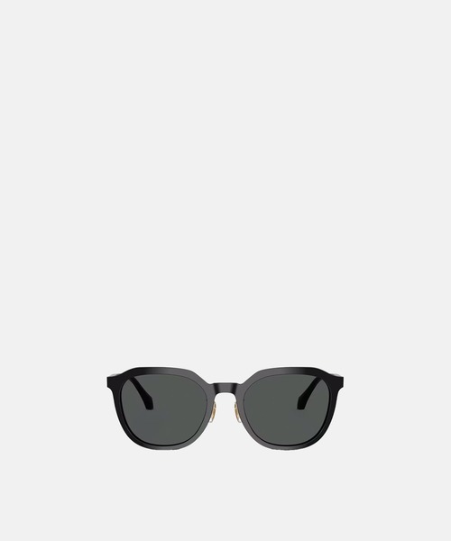 VERSACE シグネチャー ローブリッジ オーバル サングラス Signature Low-Bridge Squared Sunglasses Black | VERSACE US