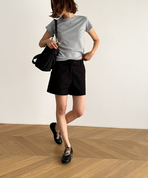 CANAL JEAN（キャナルジーン）の「HARING　コンパクトTシャツ（Tシャツ/カットソー・レディース・ネイビー/ホワイト/レッド/ブルーグレー・ONE SIZE）」の9枚目の写真