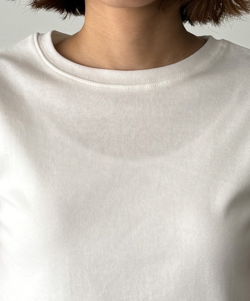 CANAL JEAN（キャナルジーン）の「HARING　コンパクトTシャツ（Tシャツ/カットソー・レディース・ネイビー/ホワイト/レッド/ブルーグレー・ONE SIZE）」の18枚目の写真