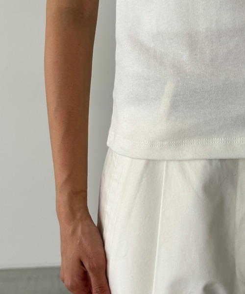 CANAL JEAN（キャナルジーン）の「HARING　コンパクトTシャツ（Tシャツ/カットソー・レディース・ネイビー/ホワイト/レッド/ブルーグレー・ONE SIZE）」の19枚目の写真