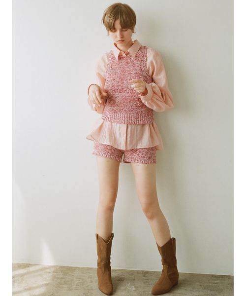 SNIDEL（スナイデル）の「Sustainableニットタンクトップス（ニット/セーター・レディース・ベージュ/アイボリー/ピンクベージュ・F）」の5枚目の写真