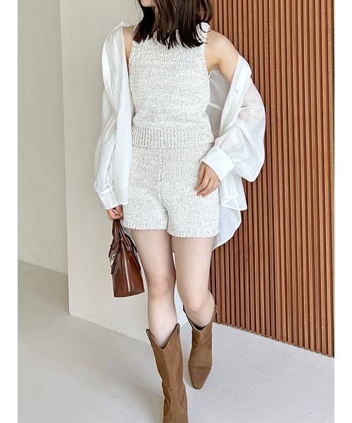 SNIDEL（スナイデル）の「Sustainableニットタンクトップス（ニット/セーター・レディース・ベージュ/アイボリー/ピンクベージュ・F）」の9枚目の写真