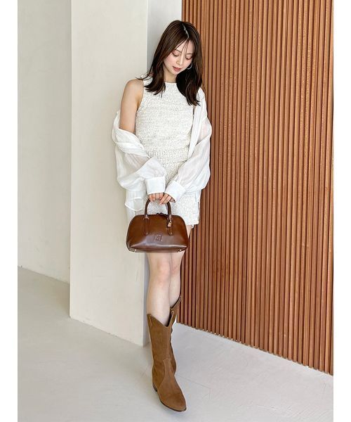 SNIDEL（スナイデル）の「Sustainableニットタンクトップス（ニット/セーター・レディース・ベージュ/アイボリー/ピンクベージュ・F）」の10枚目の写真