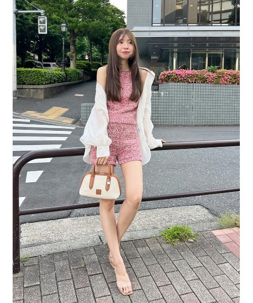 SNIDEL（スナイデル）の「Sustainableニットタンクトップス（ニット/セーター・レディース・ベージュ/アイボリー/ピンクベージュ・F）」の18枚目の写真