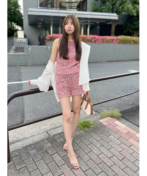 SNIDEL（スナイデル）の「Sustainableニットタンクトップス（ニット/セーター・レディース・ベージュ/アイボリー/ピンクベージュ・F）」の19枚目の写真