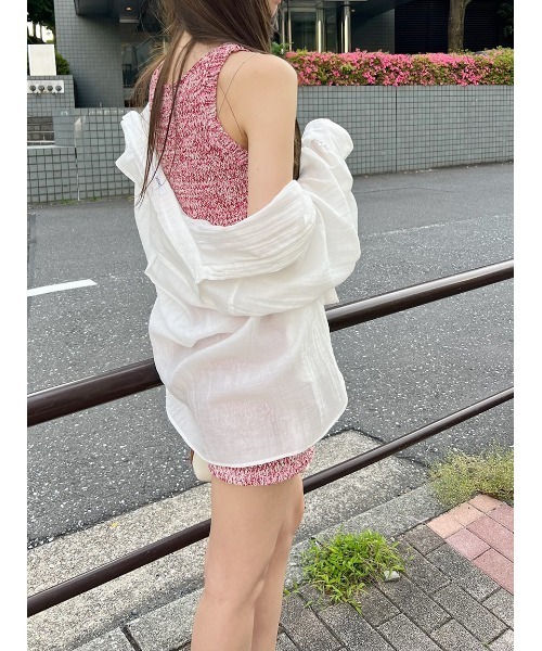 SNIDEL（スナイデル）の「Sustainableニットタンクトップス（ニット/セーター・レディース・ベージュ/アイボリー/ピンクベージュ・F）」の20枚目の写真