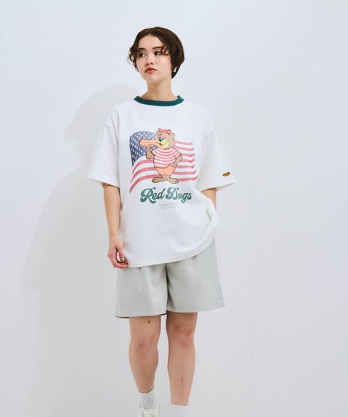 【Red Dogs】リンガーTシャツ≪洗濯機で洗える≫ セール】Red DogsリンガーTシャツ≪洗濯機で洗える≫（Tシャツ