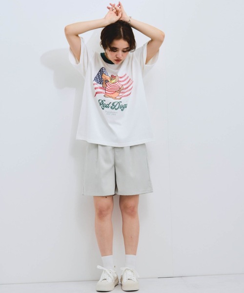【Red Dogs】リンガーTシャツ≪洗濯機で洗える≫ セール】Red DogsリンガーTシャツ≪洗濯機で洗える≫（Tシャツ
