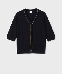 【Paul Smith BLACK】 (M) 半袖 サマーニット カーディガン Paul Smith｜ポール・スミス（レディース）のカーディガン