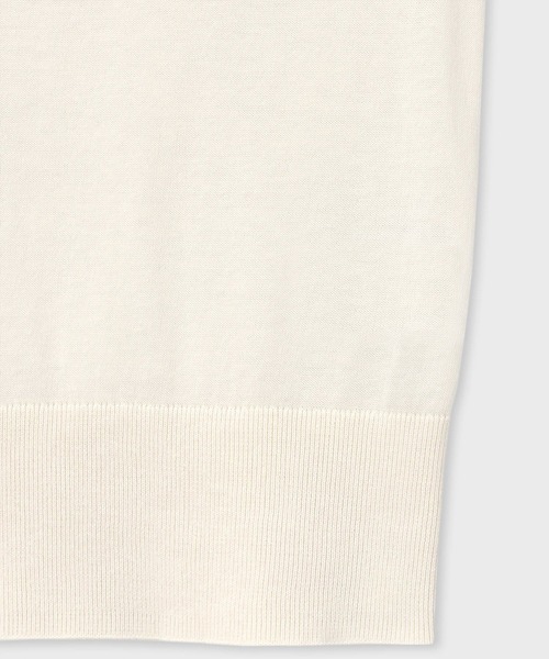 Paul Smith（ポールスミス）の「ウィメンズ パイピングストライプ カーディガン / 255200 KN168（カーディガン/ボレロ・レディース・オフホワイト/ブラック/グリーン・MEDIUM）」の5枚目の写真