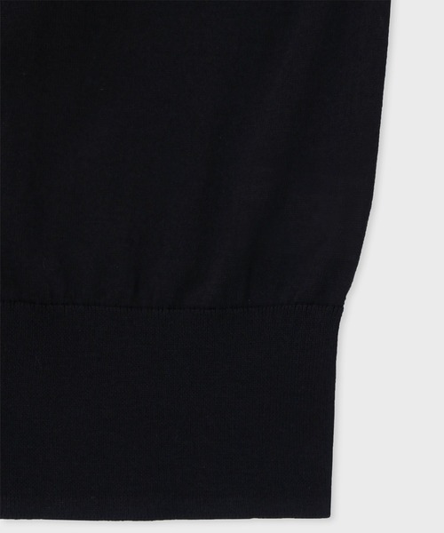 Paul Smith（ポールスミス）の「ウィメンズ パイピングストライプ カーディガン / 255200 KN168（カーディガン/ボレロ・レディース・オフホワイト/ブラック/グリーン・MEDIUM）」の8枚目の写真