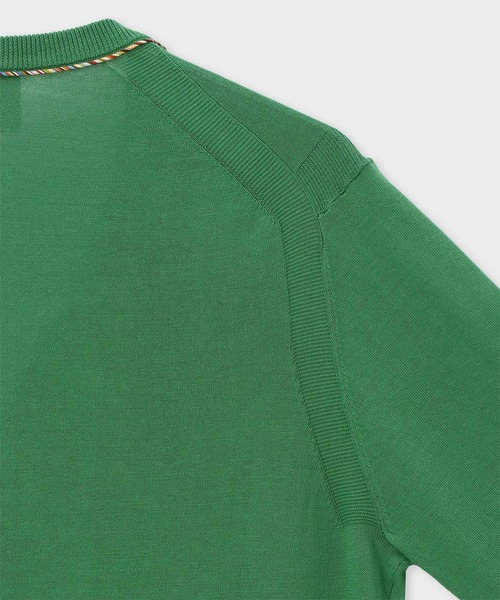 Paul Smith（ポールスミス）の「ウィメンズ パイピングストライプ カーディガン / 255200 KN168（カーディガン/ボレロ・レディース・オフホワイト/ブラック/グリーン・MEDIUM）」の12枚目の写真